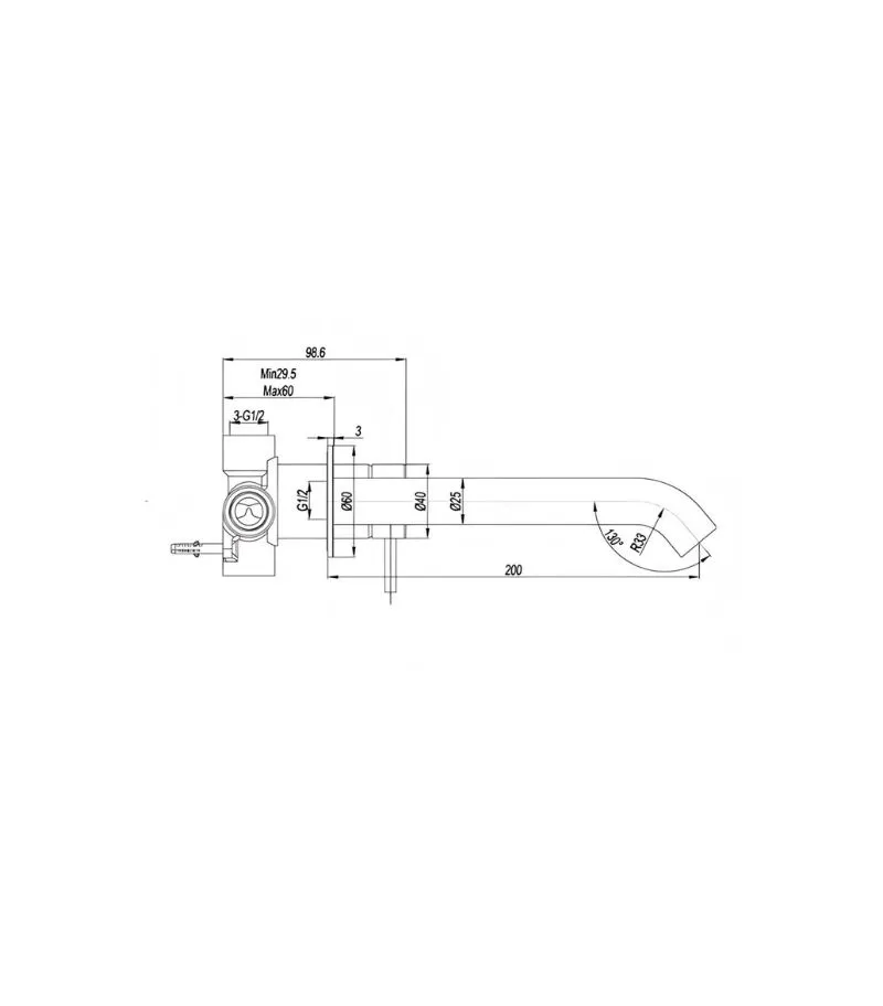 Amoza Basin or Bath Spout Specification