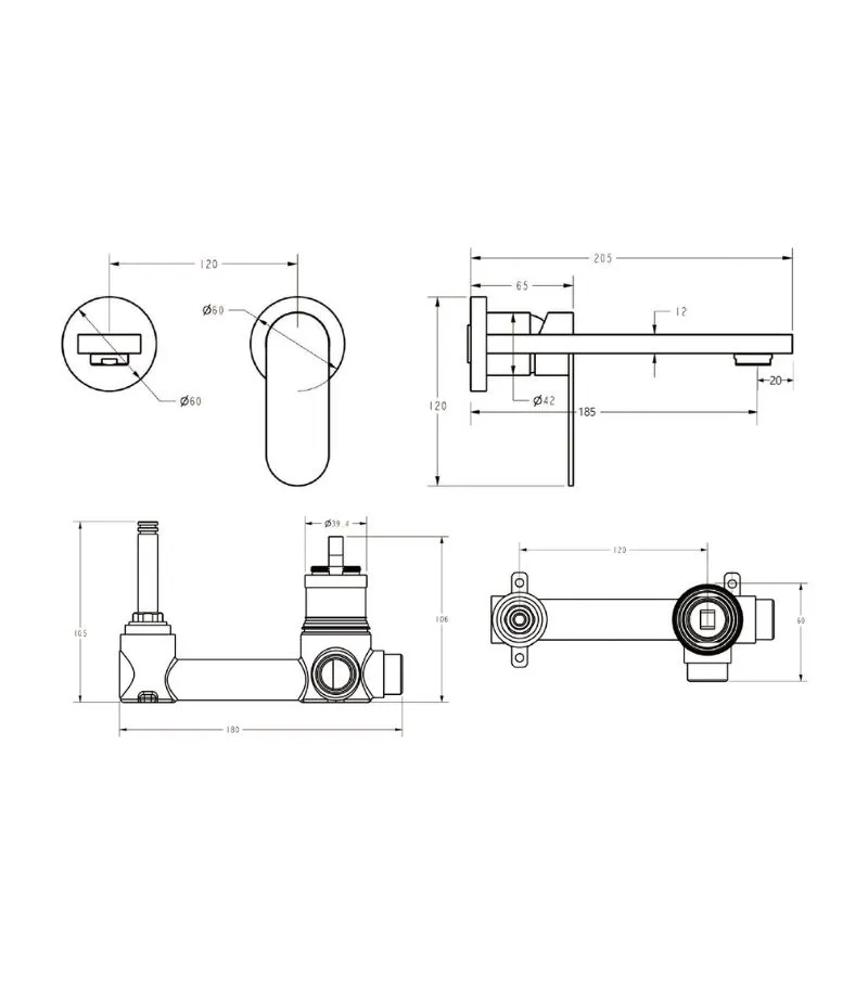 Sora Stainless Steel Wall-Mounted Basin/Bath Mixer on Separate Cover Plate Specification Sora Stainless Steel Wall-Mounted Basin/Bath Mixer on Separate Cover Plate Specification