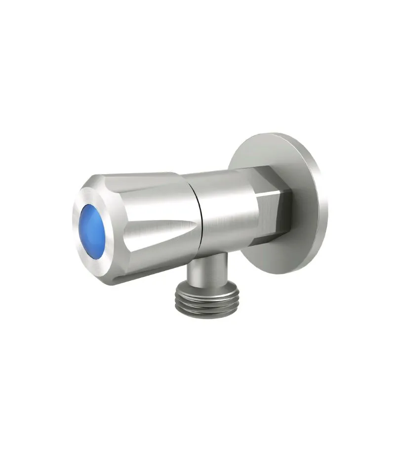 Amoza Mini 1/4 Turn Ceramic Disc Cistern Tap - Brushed Nickel or Brushed Stainless Steel