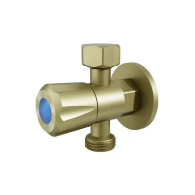 Amoza 1/4 Turn Ceramic Disc 3 Ways (15x15x15mm) Mini Cistern Tap - Brushed Gold