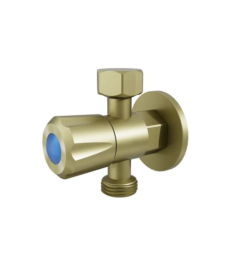 Amoza 1/4 Turn Ceramic Disc 3 Ways (15x15x15mm) Mini Cistern Tap - Brushed Gold
