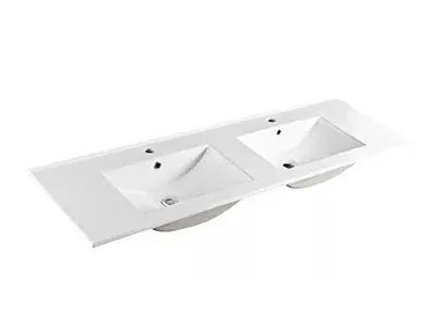 Byron 1500mm Double Bowl Wall Hung Vanity - Sable Walnut