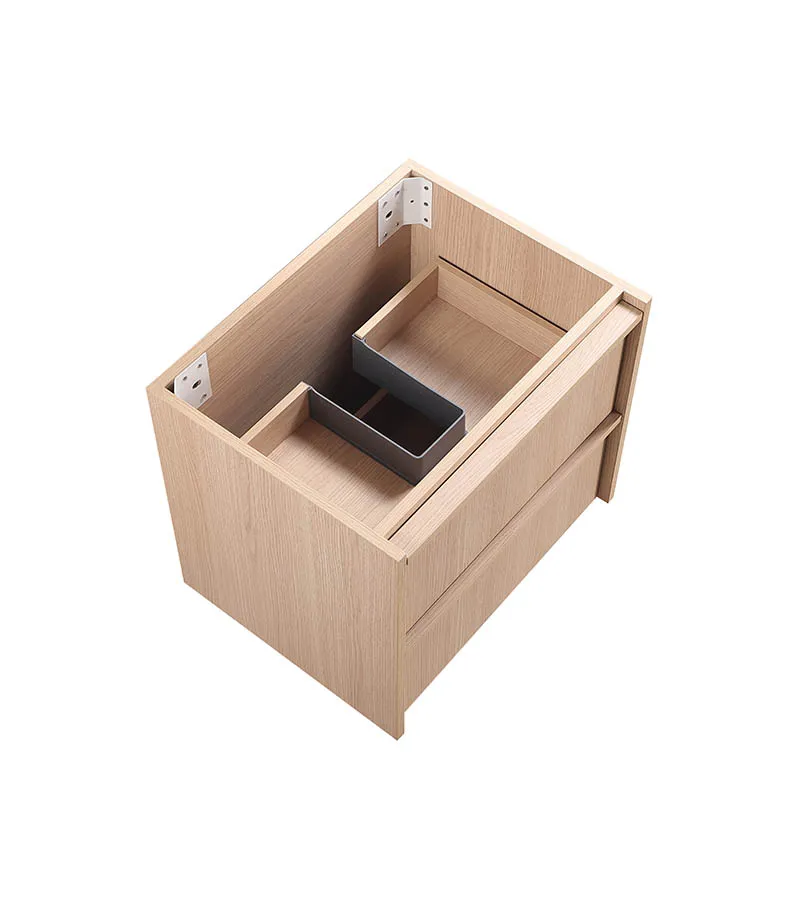 Ridgewood 600mm Plywood Wall Hung Vanity - Sandy Oak Cabinet