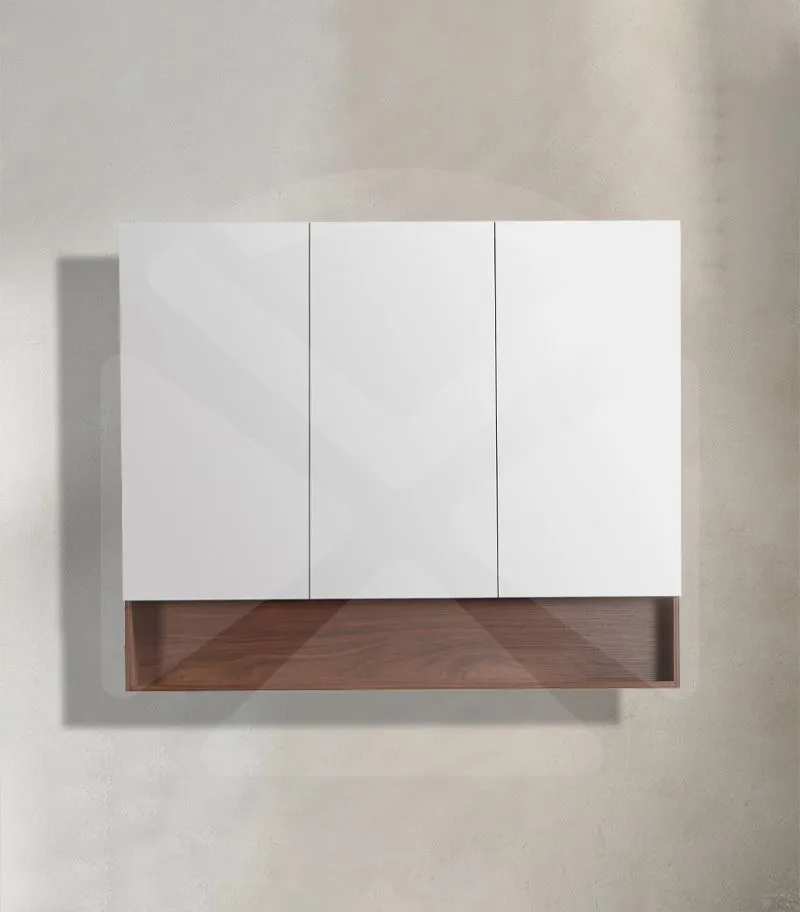Clark 1200mm Plywood Mirror Shaving Cabinet - Mocha Oak
