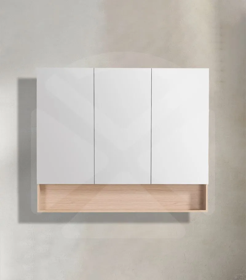 Clark 1200mm Plywood Mirror Shaving Cabinet - Sandy Oak