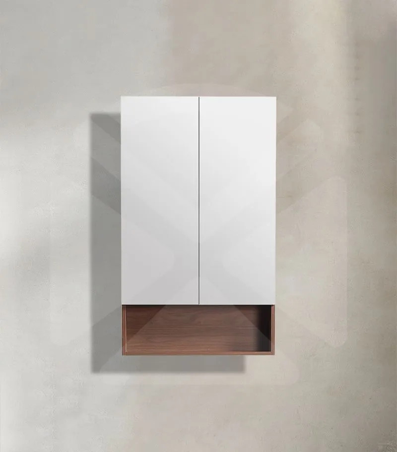 Clark 600mm Plywood Mirror Shaving Cabinet - Mocha Oak
