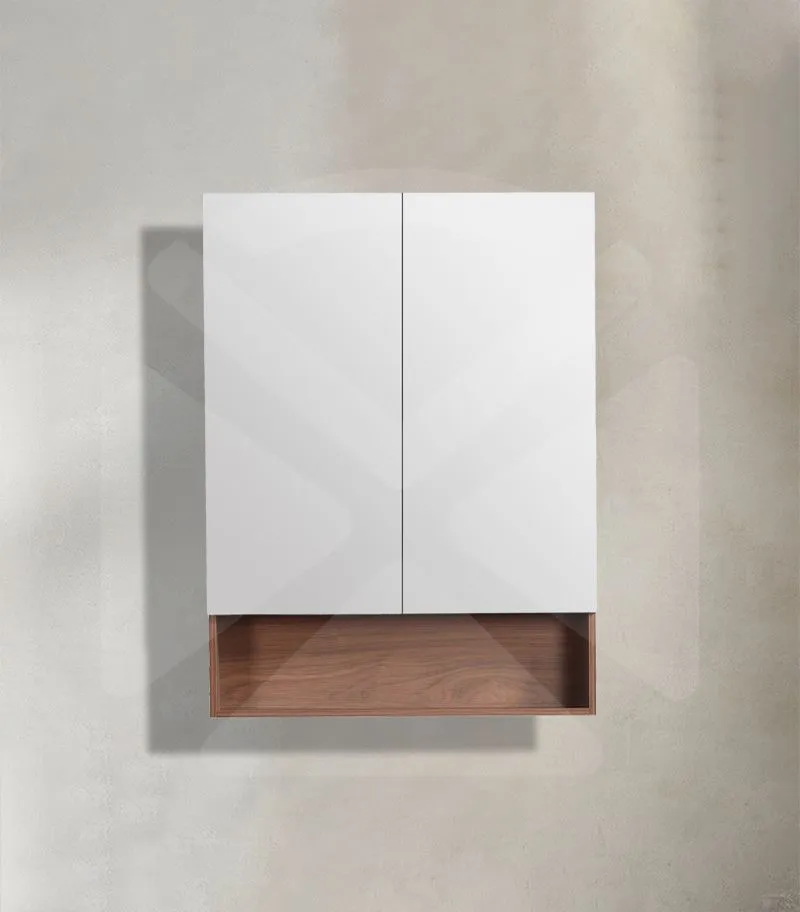 Clark 750mm Plywood Mirror Shaving Cabinet - Mocha Oak