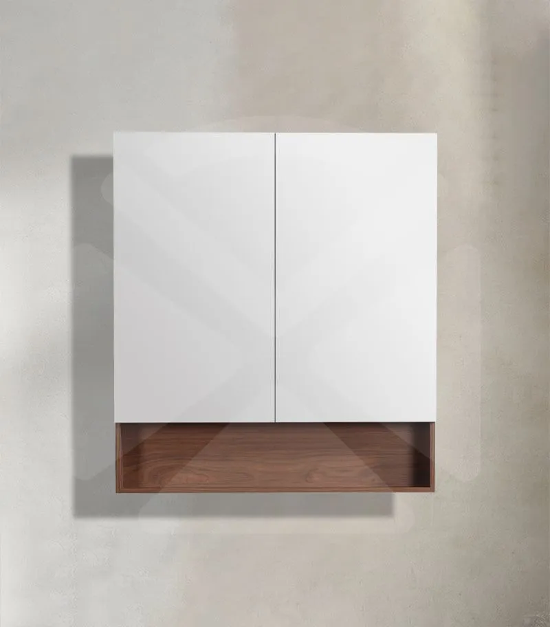 Clark 900mm Plywood Mirror Shaving Cabinet - Mocha Oak