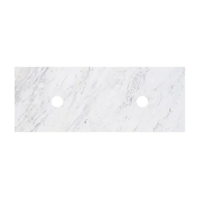 Carrara White Marble Top Double Bowl