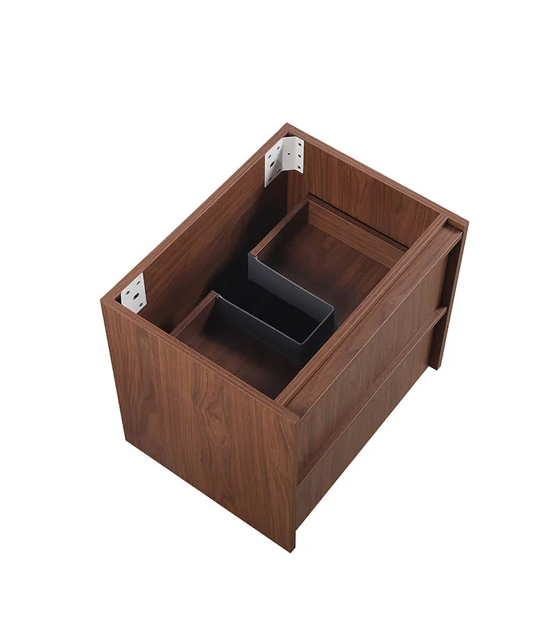 Ridgewood 600mm Plywood Wall Hung Vanity - Mocha Oak Cabinet