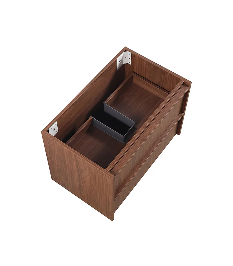 Ridgewood 750mm Plywood Wall Hung Vanity - Mocha Oak