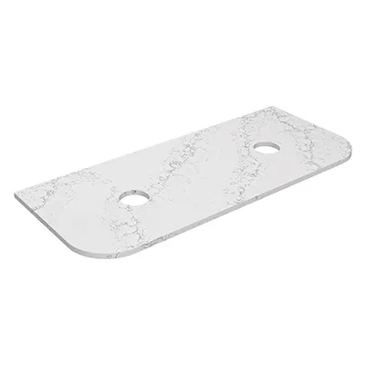 Estella 1200mm Double Bowl Wall Hung Vanity – Matt White