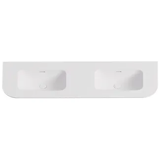 Estella 1500mm Double Bowl Wall Hung Vanity – Matt White